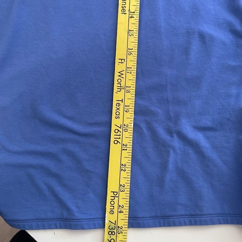 Chico's The Ultimate Tee, 3/4 Sleeve and V-neck, Blue, Size Large - Picture 7 of 7